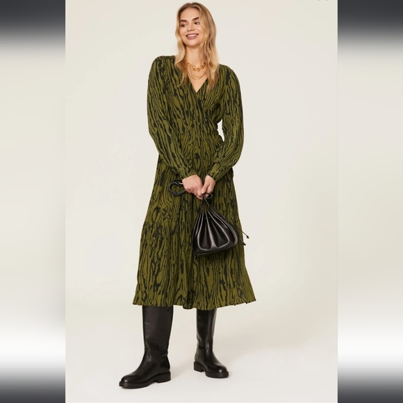 Baum und Pferdgarten Allessia Zebra Print Midi Dress Women's 14 - Picture 1 of 12